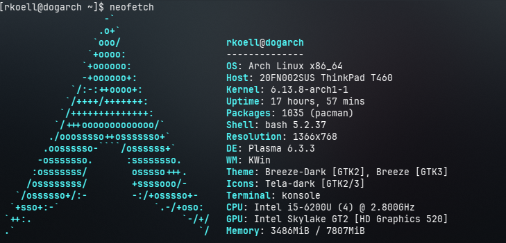 arch neofetch
